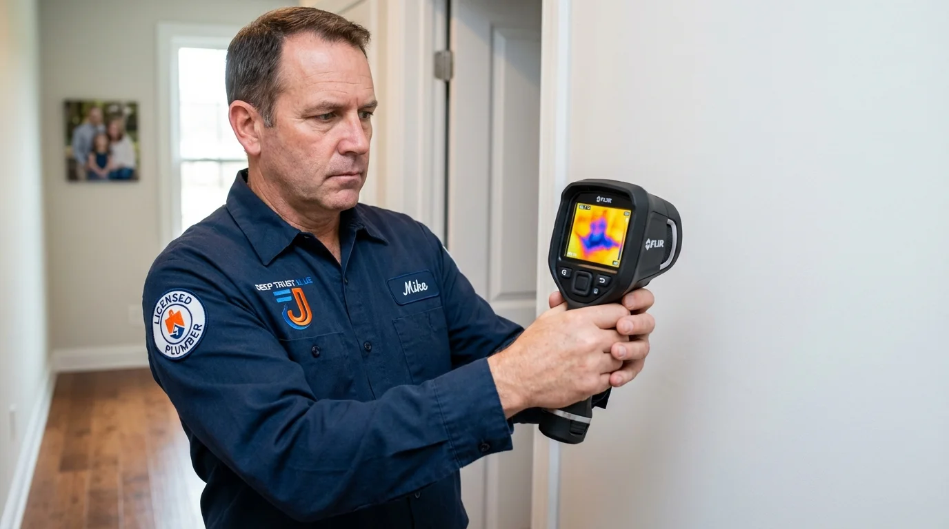Thermal imaging leak detection by Johns Plumbing LLC in Hiawatha